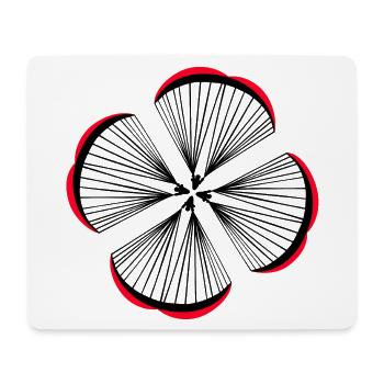 Fallschirmspringer bilden zusammen ein Glücksklee - Mousepad (Querformat) - Weiß - Vorne