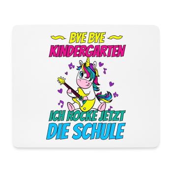 Erstklässler Süßes Einhorn Mit Gitarre Schulanfang - Mousepad (Querformat) - Weiß - Vorne