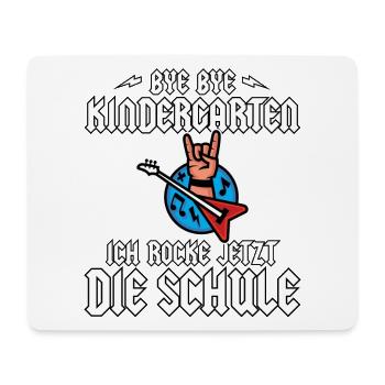 Einschulung Heavy Metal Gitarre Pommesgabel Rockig - Mousepad (Querformat) - Weiß - Vorne