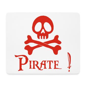 Pirate! (red) - Mouse Pad (horizontal) - white - Front