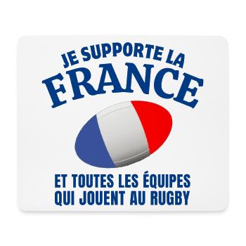 rugby, rugby sport, match de rugby - Tapis de souris (format paysage) - blanc - Devant