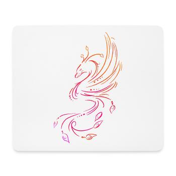 Phénix line art coloré - Tapis de souris (format paysage) - blanc - Devant