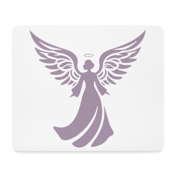 engel silhouette weihnachten heiligenschein - Mousepad (Querformat) - Weiß - Vorne