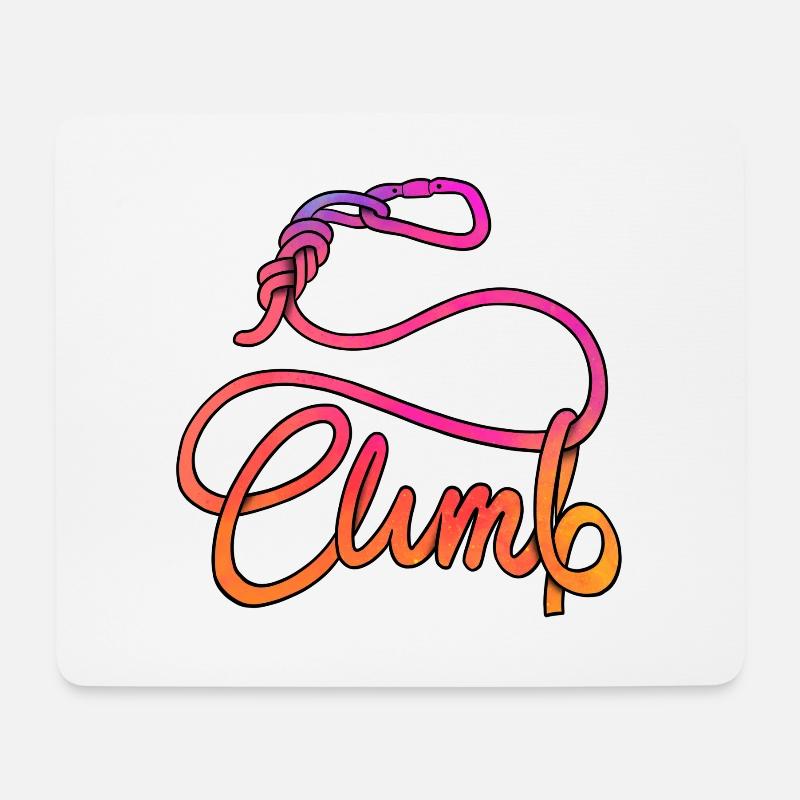 Mehrfarbiger Kletterseilkarabiner - Mousepad (Querformat) - Weiß