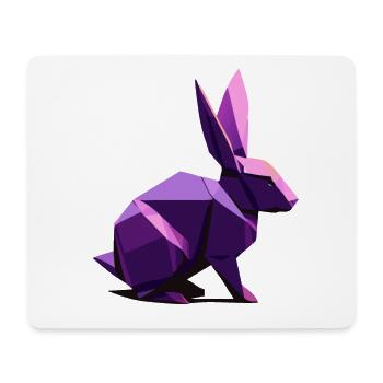 Lapin de Pâques en origami - Tapis de souris (format paysage) - blanc - Devant