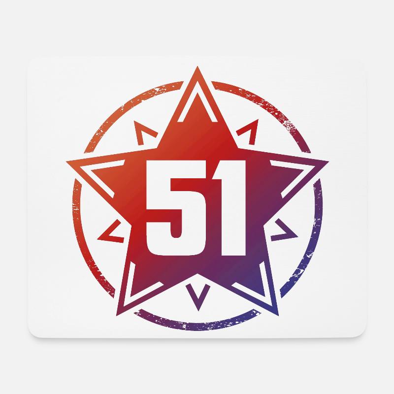Super Star 51 - Mouse Pad (horizontal) - white