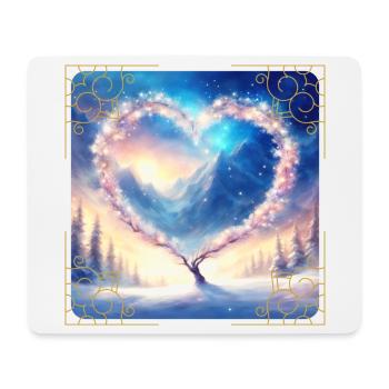 Winter Heart 2 - Mouse Pad (horizontal) - white - Front