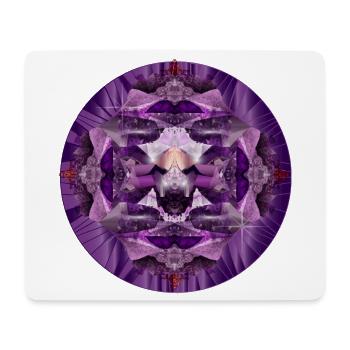 Luminous Violet Amethyst Crystal Motif - Mouse Pad (horizontal) - white - Front
