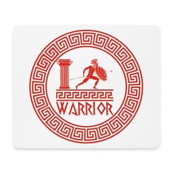 Symbole rouge du guerrier grec - Tapis de souris (format paysage) - blanc - Devant