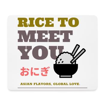 Rice To Meet You - Mouse Pad (horizontal) - white - Front