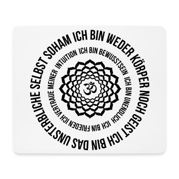 Kronenchakra Mantra SOHAM ich bin Frieden - Mousepad (Querformat) - Weiß - Vorne
