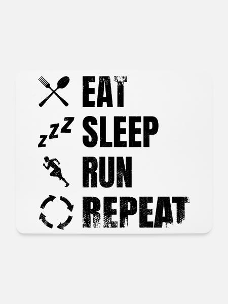 Lustiger Läufer - Mousepad (Querformat) - Weiß