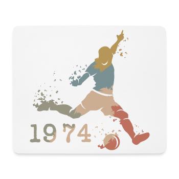 retro footballer 1974 vintage team birthday - Mouse Pad (horizontal) - white - Front