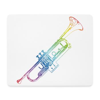 Trumpet - Mouse Pad (horizontal) - white - Front