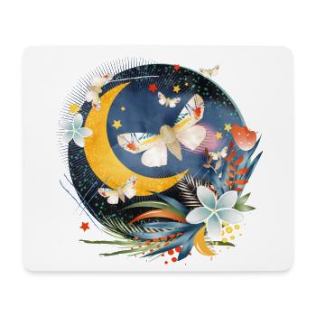 Papillons exotiques rares au clair de lune - Tapis de souris (format paysage) - blanc - Devant