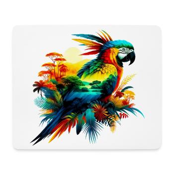 Papagei - Mousepad (Querformat) - Weiß - Vorne