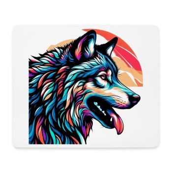 Wolf - Mousepad (Querformat) - Weiß - Vorne