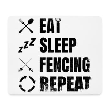 Motivation Fechten - Mousepad (Querformat) - Weiß - Vorne