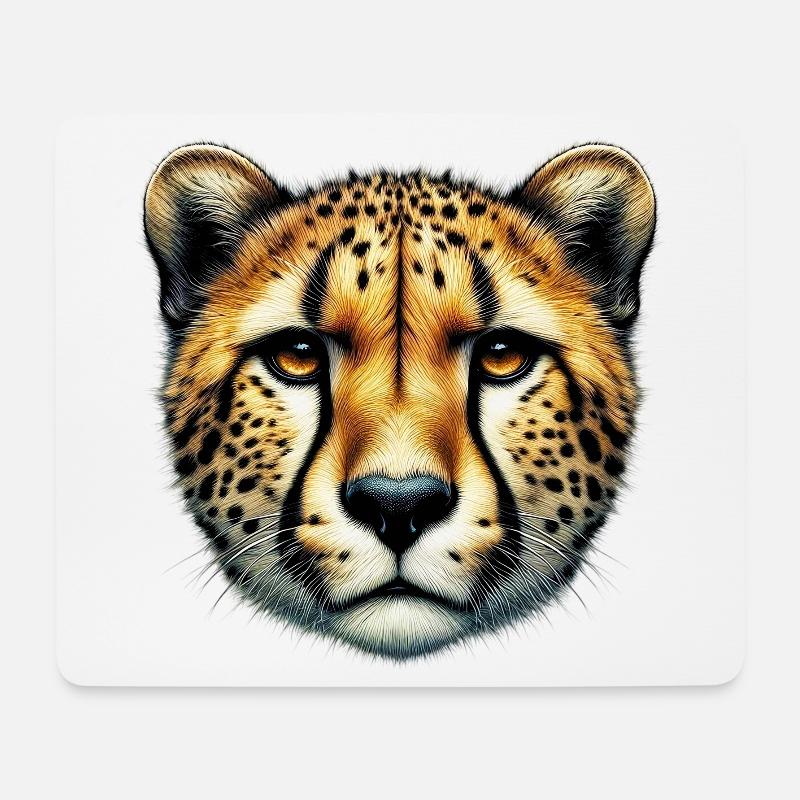 Gepard - Mousepad (Querformat) - Weiß