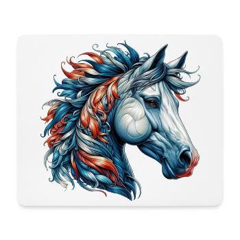 Pferd - Mousepad (Querformat) - Weiß - Vorne