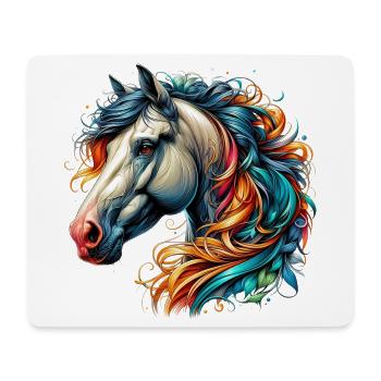 Pferd - Mousepad (Querformat) - Weiß - Vorne