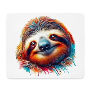 Faultier - Mousepad (Querformat) - Weiß - Vorne