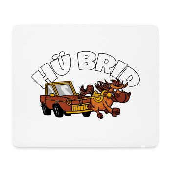 Lustiges Comic Pferd Auto Motor Pferdefan Hü Brid - Mousepad (Querformat) - Weiß - Vorne
