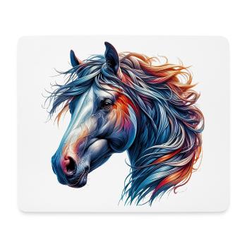 Cheval - Tapis de souris (format paysage) - blanc - Devant