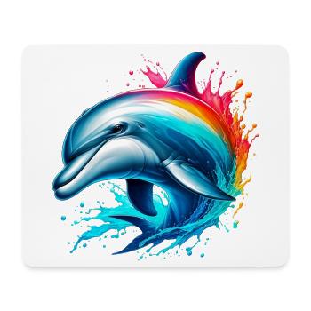 Dolphin - Mouse Pad (horizontal) - white - Front