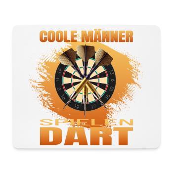 Coole Männer spielen Dart - Mousepad (Querformat) - Weiß - Vorne