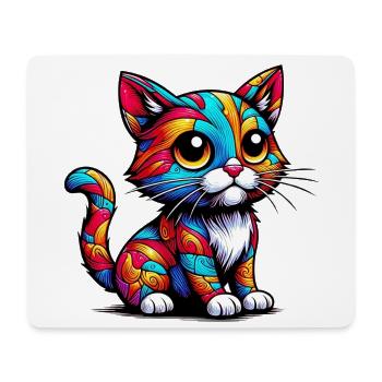 Katze - Mousepad (Querformat) - Weiß - Vorne
