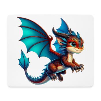 Drache - Mousepad (Querformat) - Weiß - Vorne