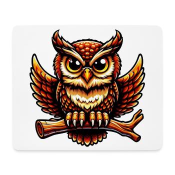 Hibou - Tapis de souris (format paysage) - blanc - Devant