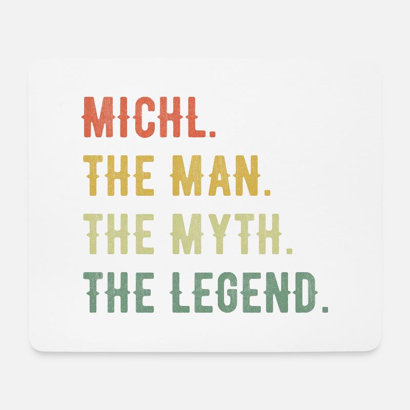 Michael Michl Vorname Kurzform Man Myth Legend - Mousepad (Querformat) - Weiß