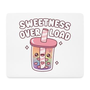 Süßer Bubble Tea mit Herz Boba Süße Overload - Mousepad (Querformat) - Weiß - Vorne