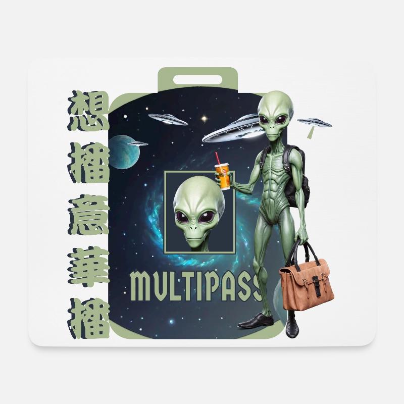 Alien Reisen - Mousepad (Querformat) - Weiß