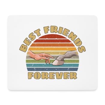 Horse owner human and horse best friends - Mouse Pad (horizontal) - white - Front