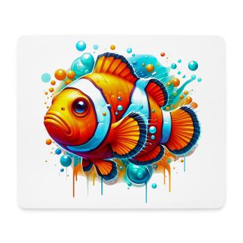 Clownfisch - Mousepad (Querformat) - Weiß - Vorne