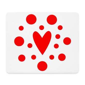 CŒUR. PAPA. MAMAN. EVJF. BEBE. ENFANT. COEUR. FÊTE - Tapis de souris (format paysage) - blanc - Devant