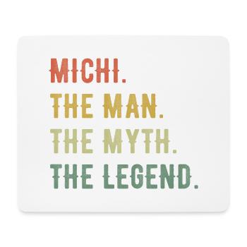 Michael Michi Prénom Abrégé Homme Mythe Légende - Tapis de souris (format paysage) - blanc - Devant