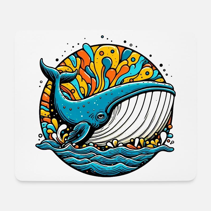 Wal - Mousepad (Querformat) - Weiß