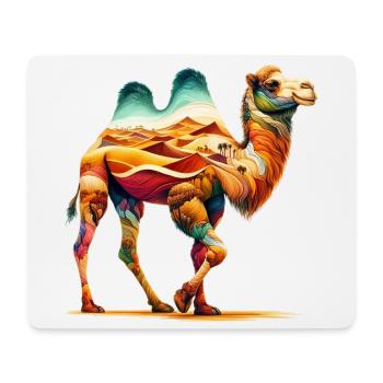 Chameau - Tapis de souris (format paysage) - blanc - Devant