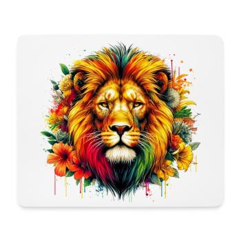 Lion - Mouse Pad (horizontal) - white - Front