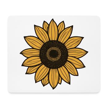 Tournesol - Tapis de souris (format paysage) - blanc - Devant