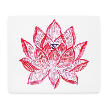 Lotus Blume Lotusblüte Lotusblume - Mousepad (Querformat) - Weiß - Vorne