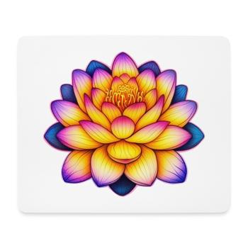 Lotus Blume Lotusblüte Lotusblume - Mousepad (Querformat) - Weiß - Vorne
