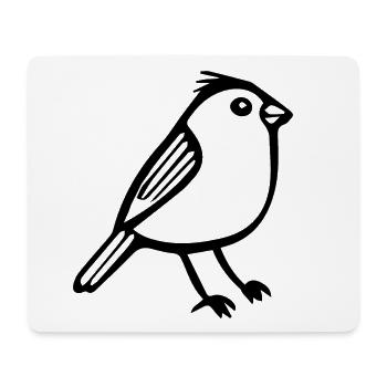 Vogel - Mousepad (Querformat) - Weiß - Vorne