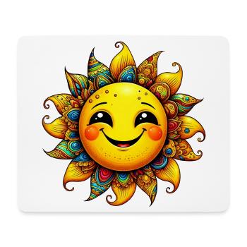 Soleil - Tapis de souris (format paysage) - blanc - Devant
