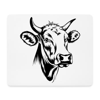 Vache Vaches - Tapis de souris (format paysage) - blanc - Devant