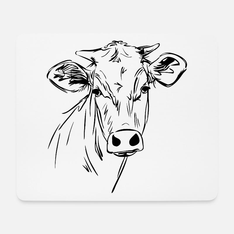 Kuh Kühe - Mousepad (Querformat) - Weiß